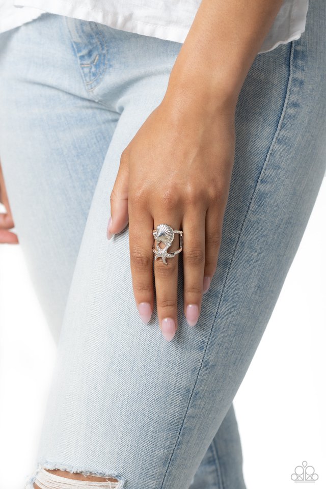 Seashell Showcase - Silver - Paparazzi Ring Image