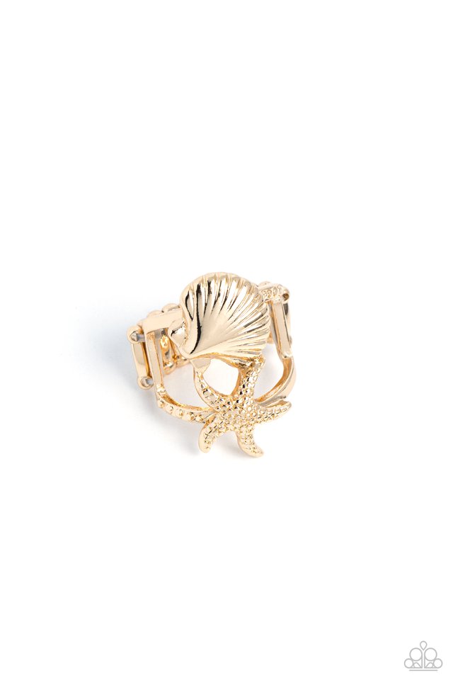 Seashell Showcase - Gold - Paparazzi Ring Image