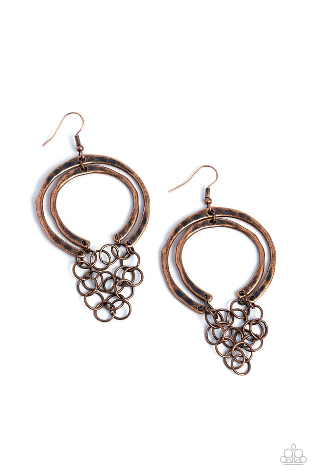 Dont Go CHAINg-ing - Copper - Paparazzi Earring Image