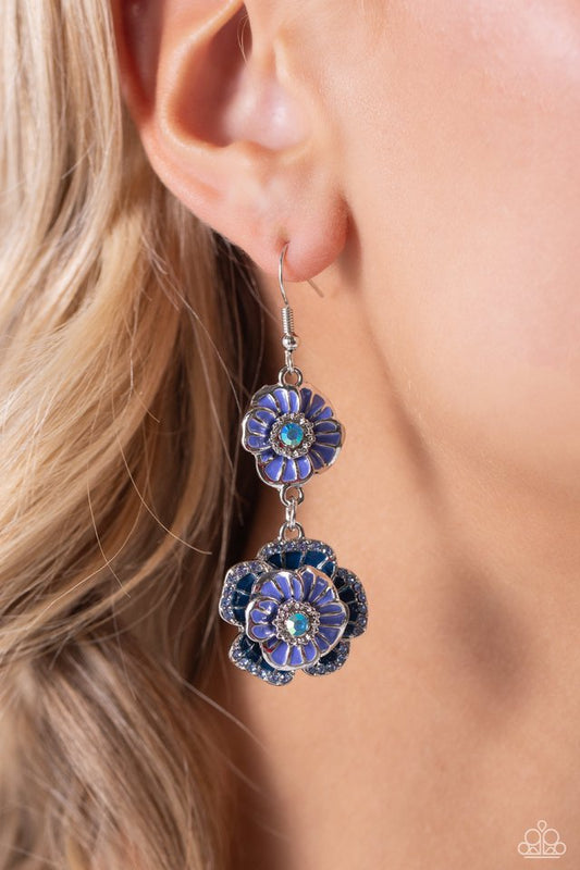 Intricate Impression - Blue - Paparazzi Earring Image