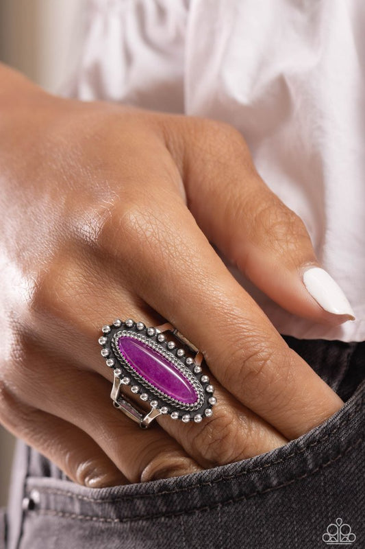 Oblong Occasion - Purple - Paparazzi Ring Image