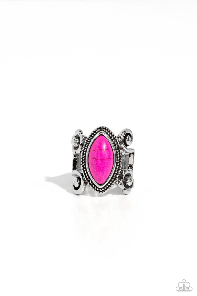 Flower SWIRL - Pink - Paparazzi Ring Image