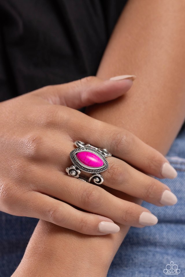 Flower SWIRL - Pink - Paparazzi Ring Image