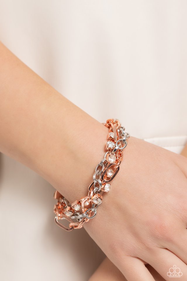 Two-Tone Taste - Copper - Paparazzi Bracelet Image