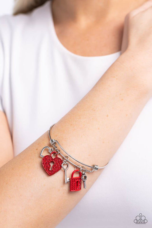 Locked Legacy - Red - Paparazzi Bracelet Image