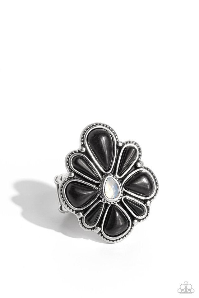 Floral Folklore - Black - Paparazzi Ring Image