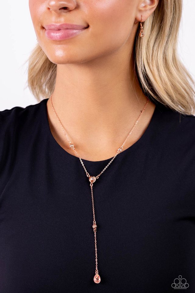 Lavish Lariat - Copper - Paparazzi Necklace Image