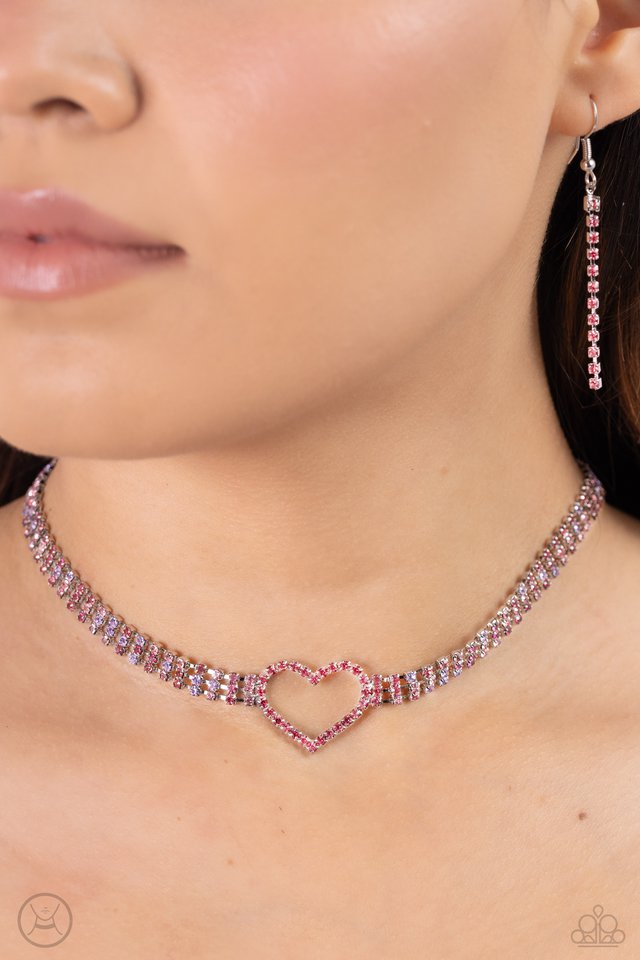 Rows of Romance - Pink - Paparazzi Necklace Image