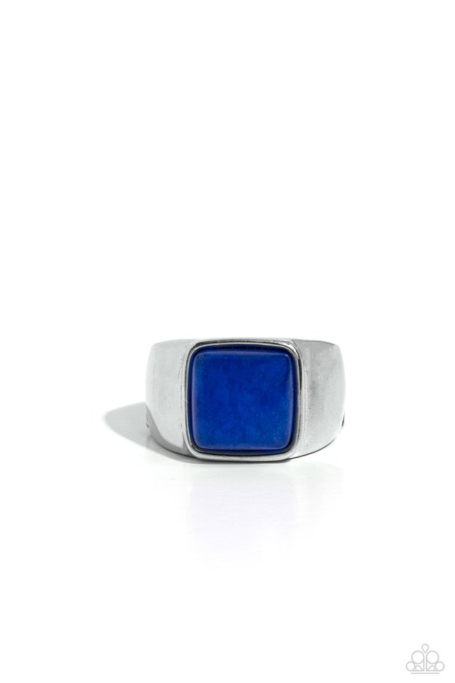 Earthy Envy - Blue - Paparazzi Ring Image