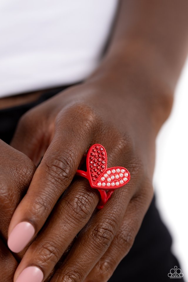 Hometown Heart - Red - Paparazzi Ring Image