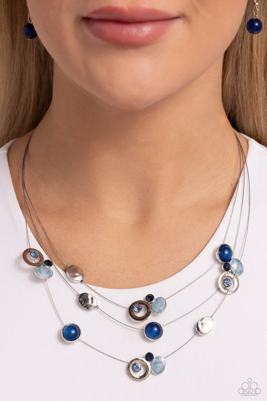 Affectionate Array - Blue - Paparazzi Necklace Image