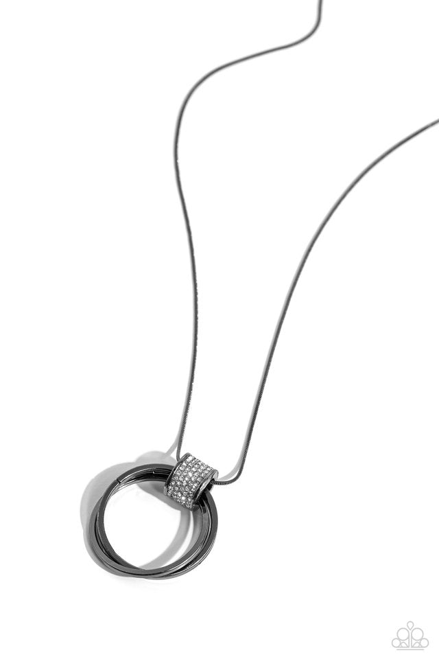 In the Swing of RINGS - Black - Paparazzi Necklace Image