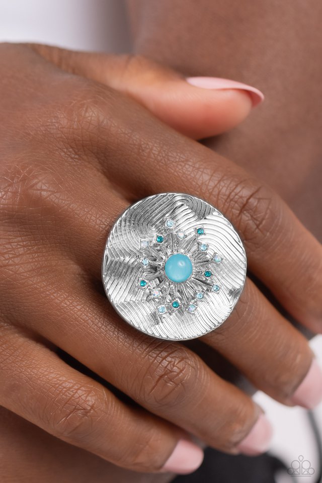 Seriously SUNBURST - Blue - Paparazzi Ring Image