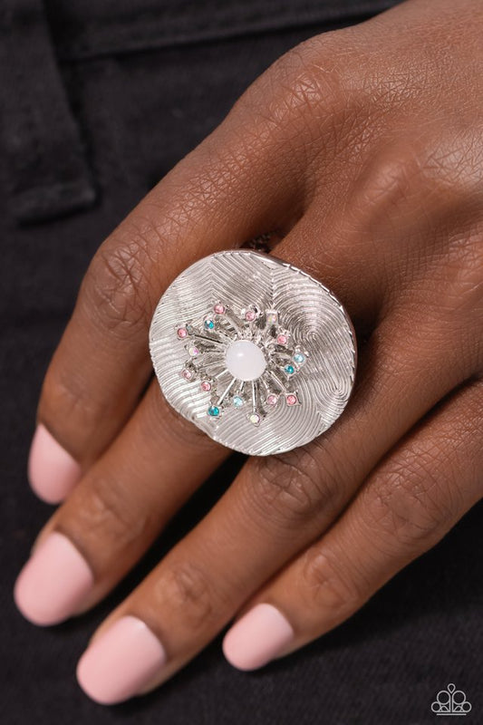 Seriously SUNBURST - White - Paparazzi Ring Image