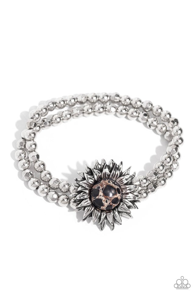 Sunflower Serenity - Black - Paparazzi Bracelet Image