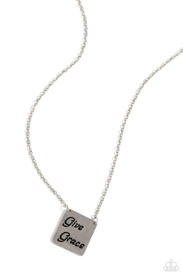 Give Grace - Silver - Paparazzi Necklace Image