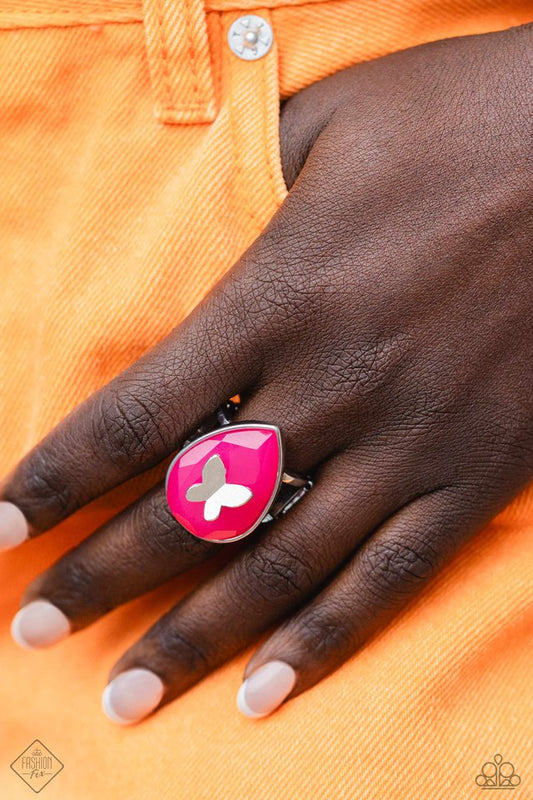 In Plain BRIGHT - Pink - Paparazzi Ring Image