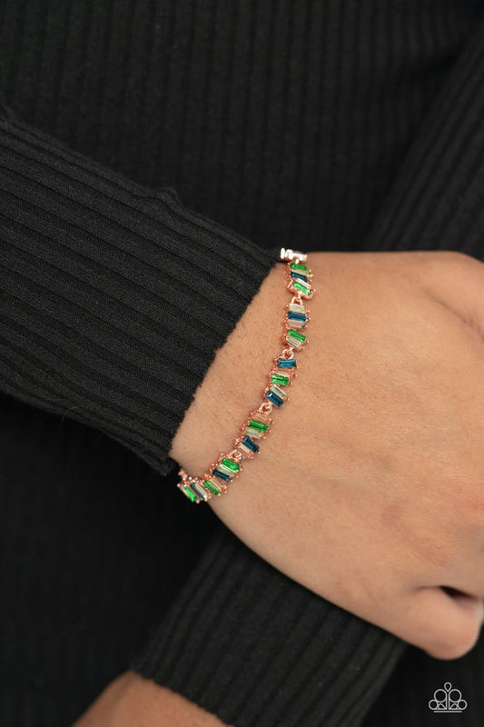 Emerald Ensemble - Copper - Paparazzi Bracelet Image