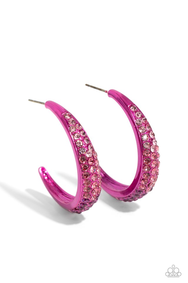 Obsessed with Ombré - Pink - Paparazzi Earring Image