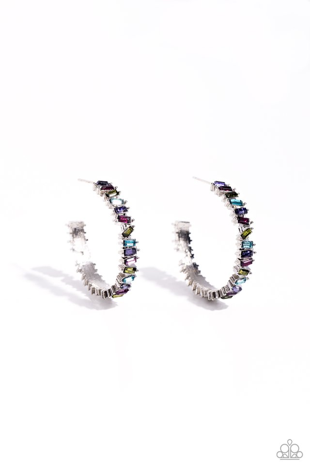 Effortless Emeralds - Multi - Paparazzi Earring Image