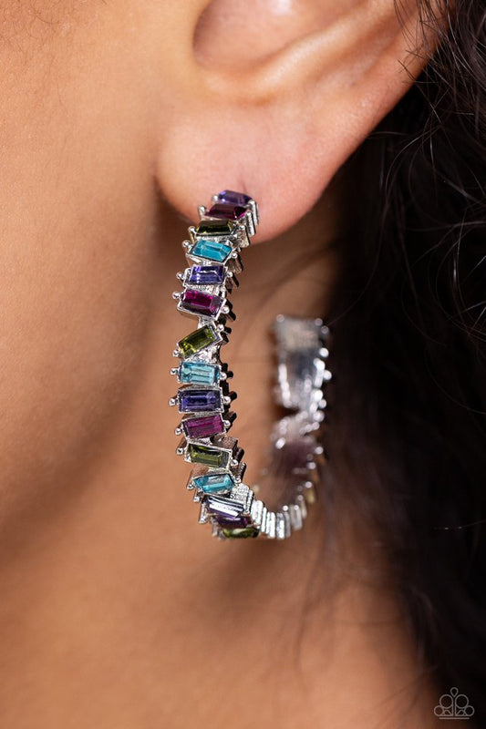 Effortless Emeralds - Multi - Paparazzi Earring Image