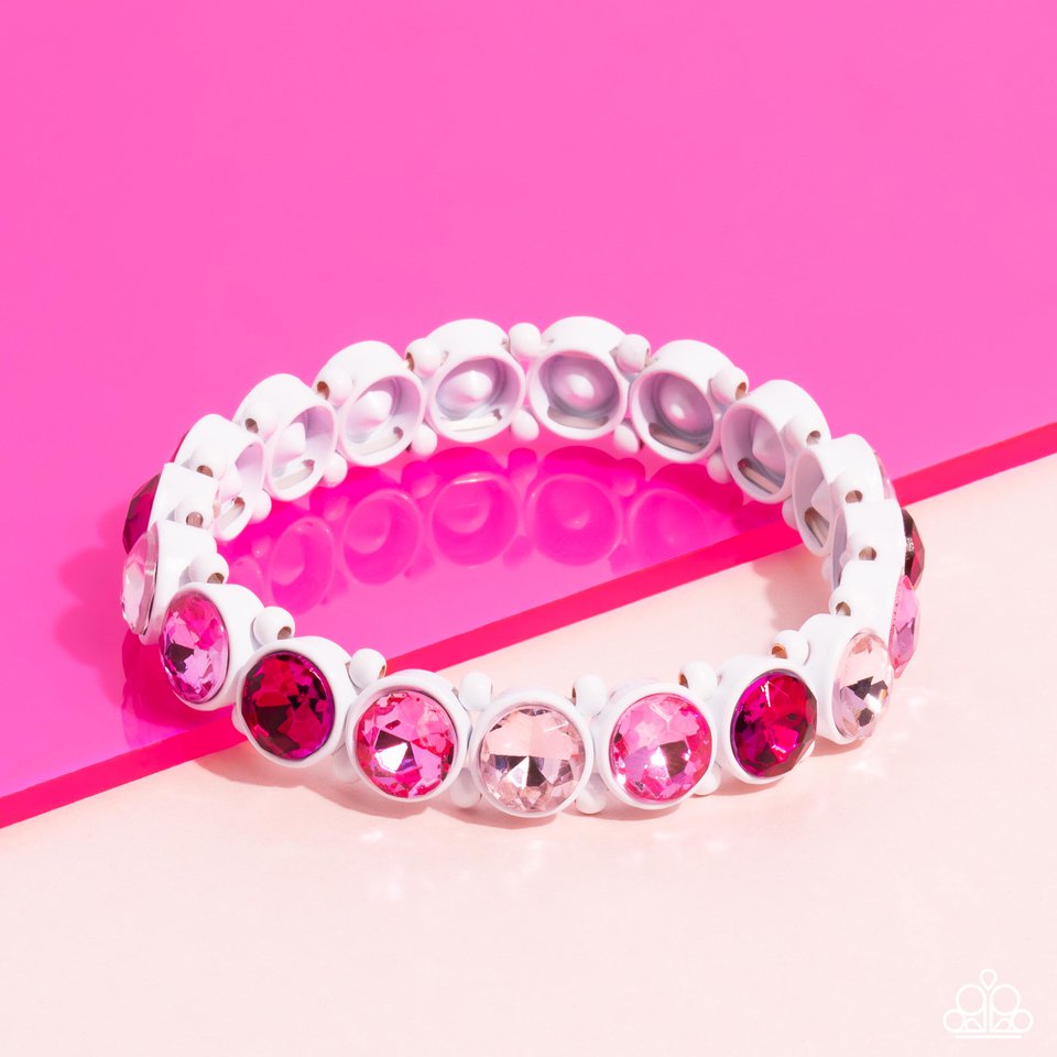 Sugar-Coated Sparkle - Pink - Paparazzi Bracelet Image