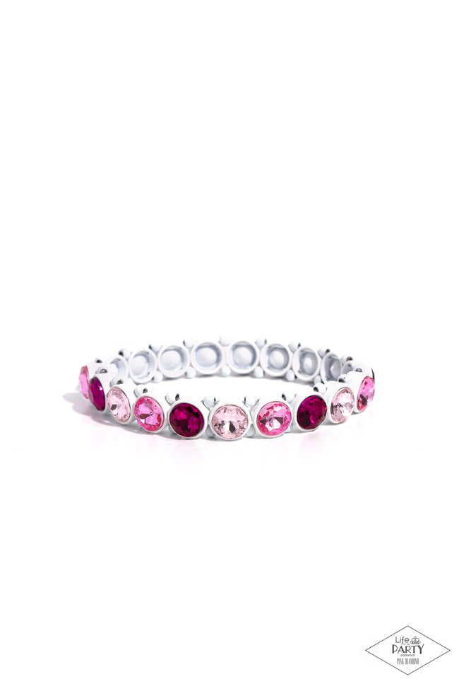 Sugar-Coated Sparkle - Pink - Paparazzi Bracelet Image