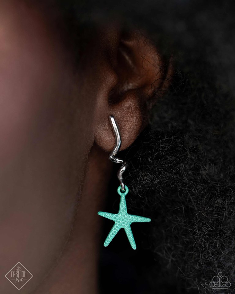 Written in the STARFISH - Blue - Paparazzi Earring Image