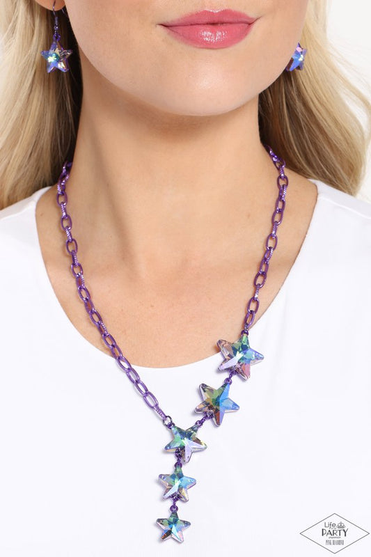 Star-Crossed Sparkle - Purple - Paparazzi Necklace Image