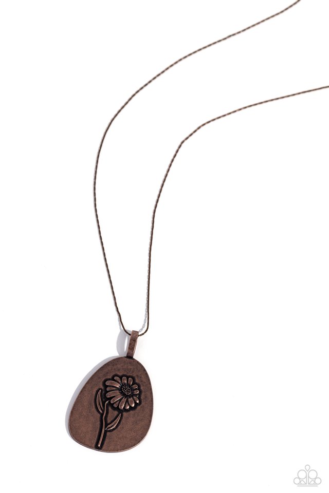 Sunflower Shift - Copper - Paparazzi Necklace Image