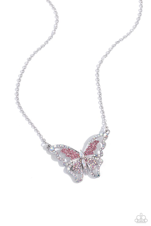 Weekend WINGS - Pink - Paparazzi Necklace Image