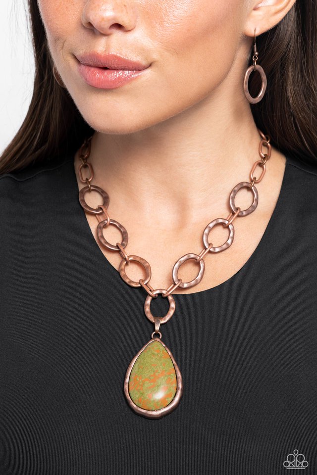 Tangible Tranquility - Copper - Paparazzi Necklace Image