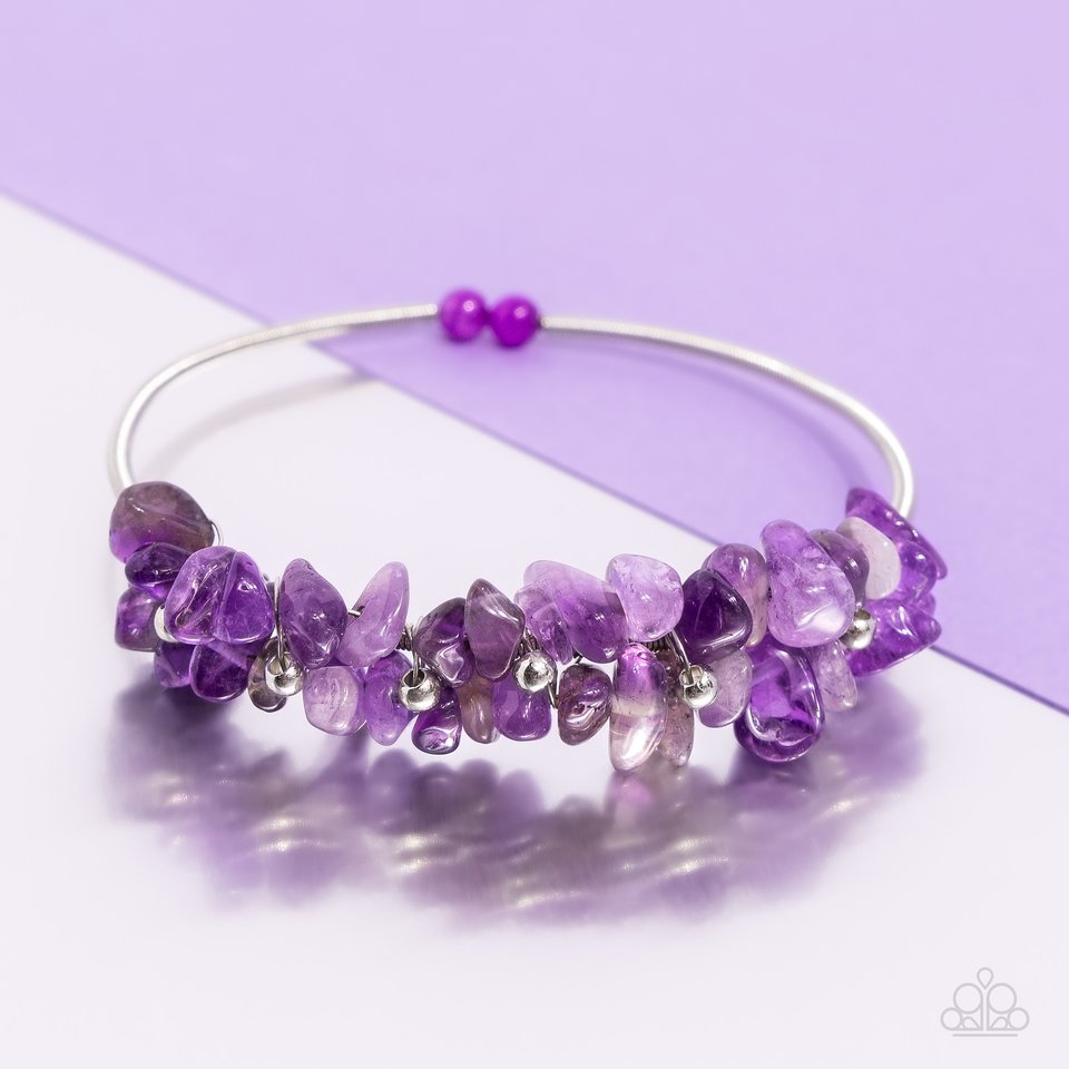 Dainty Deconstruction - Purple - Paparazzi Bracelet Image