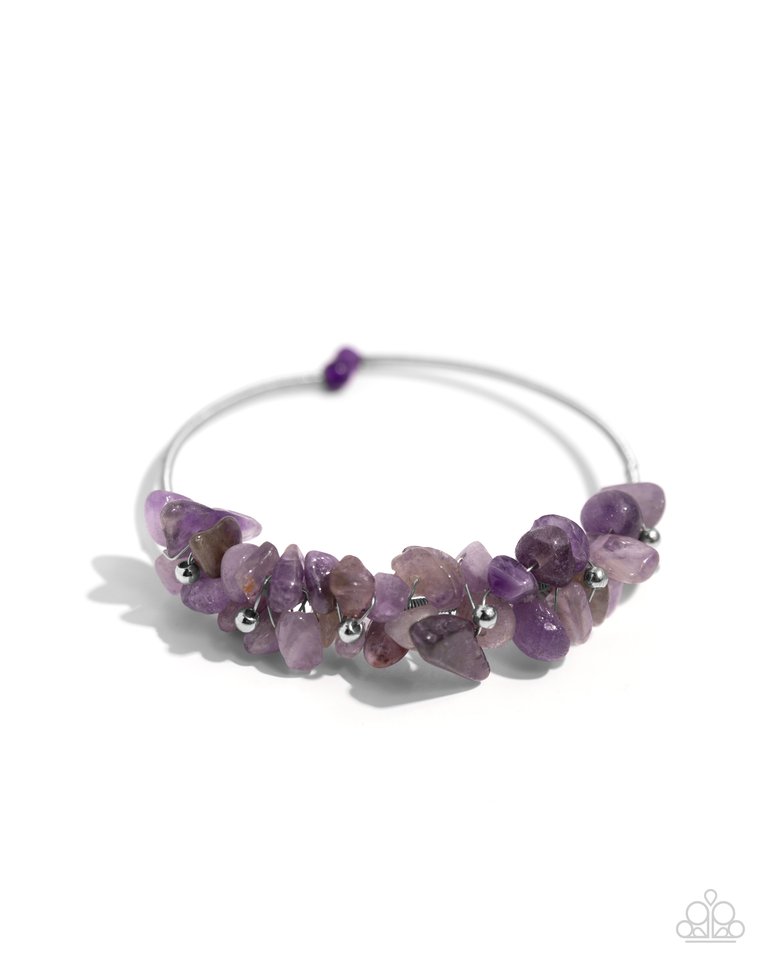 Dainty Deconstruction - Purple - Paparazzi Bracelet Image