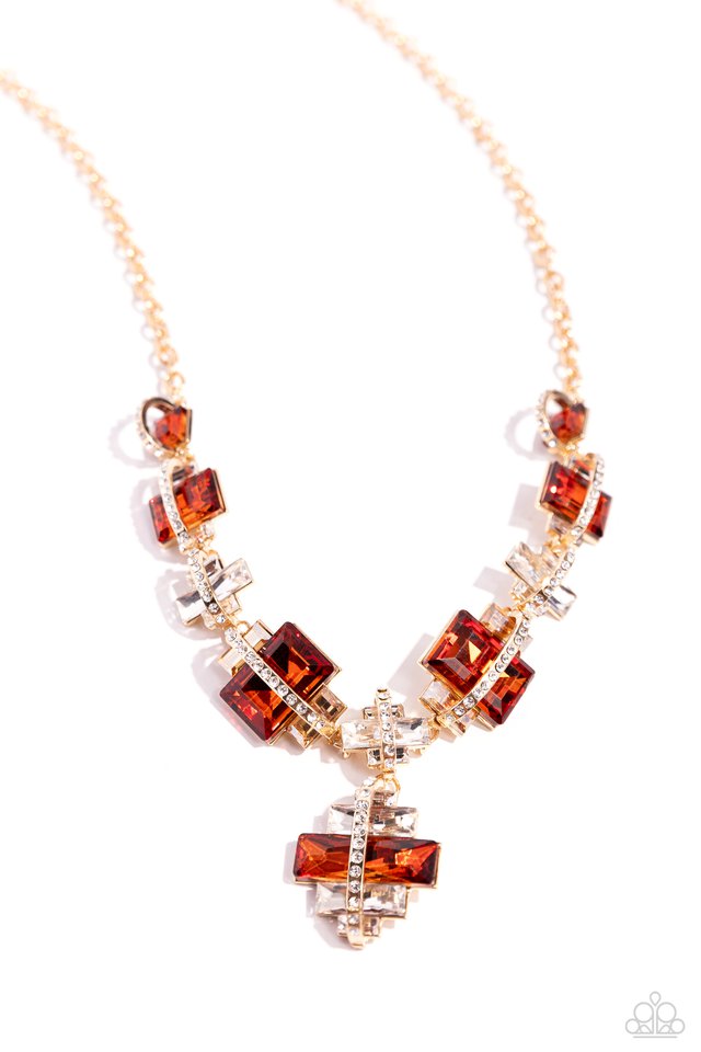 Borderline Bling - Brown - Paparazzi Necklace Image