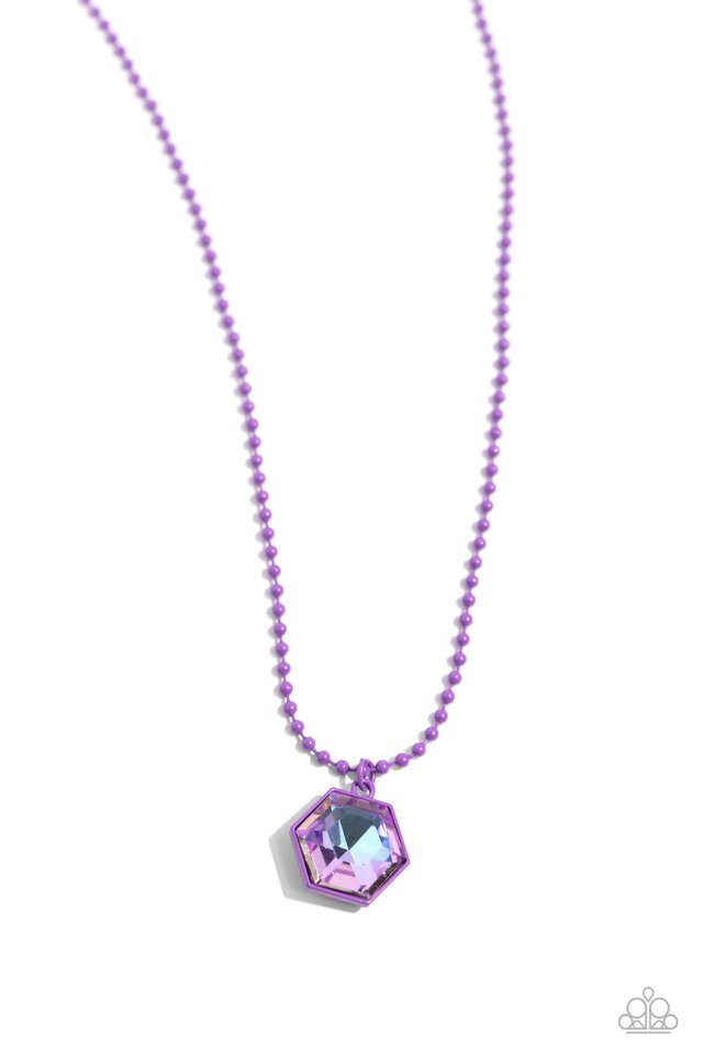 Sprinkle of Simplicity - Purple - Paparazzi Necklace Image