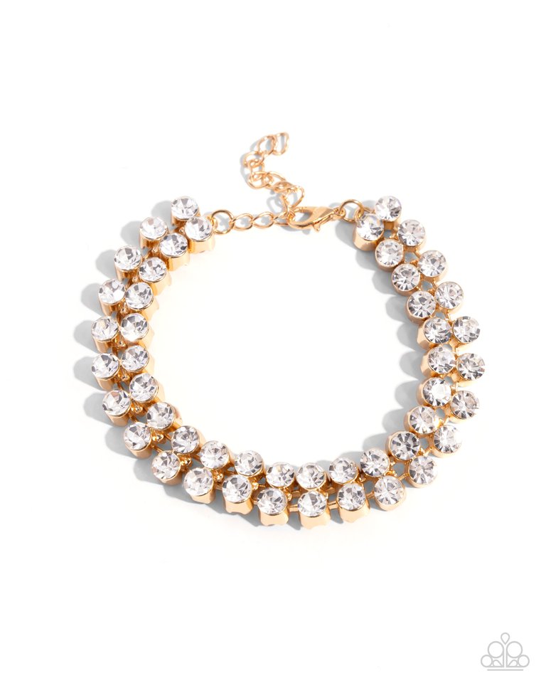 Once Upon A TIARA - Gold - Paparazzi Bracelet Image