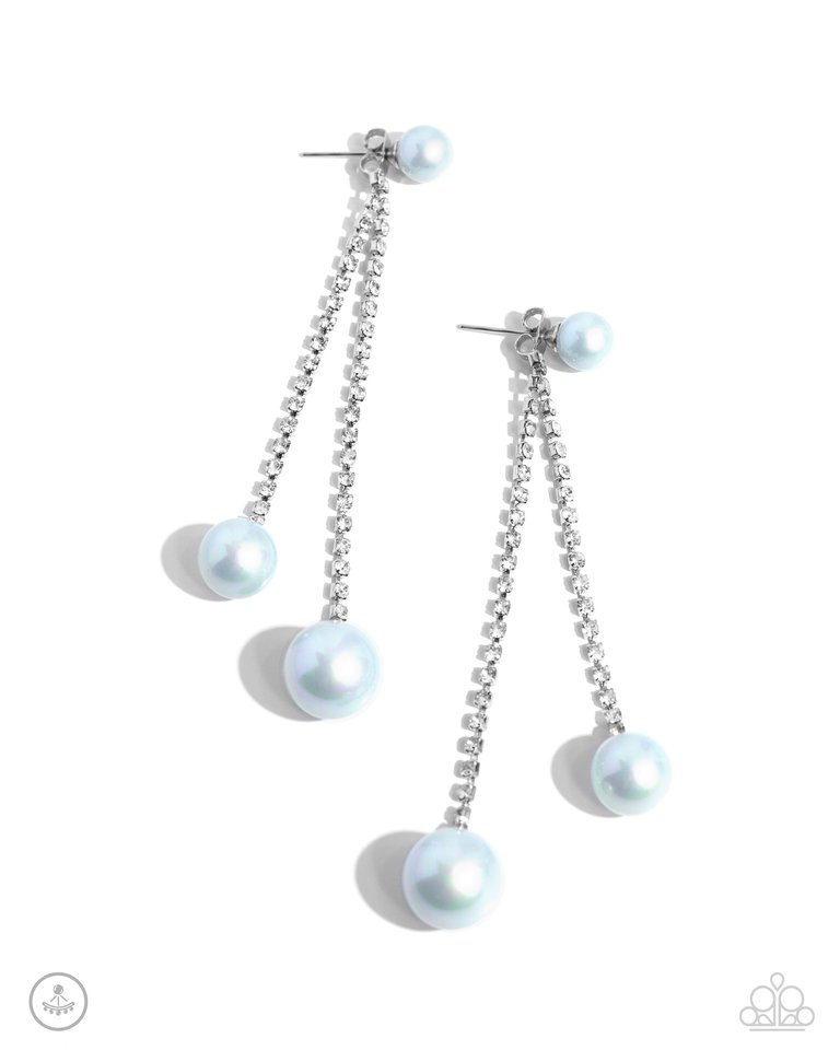 Give Us A PEARL! - Blue - Paparazzi Earring Image