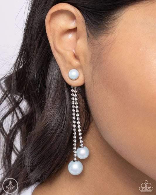 Give Us A PEARL! - Blue - Paparazzi Earring Image