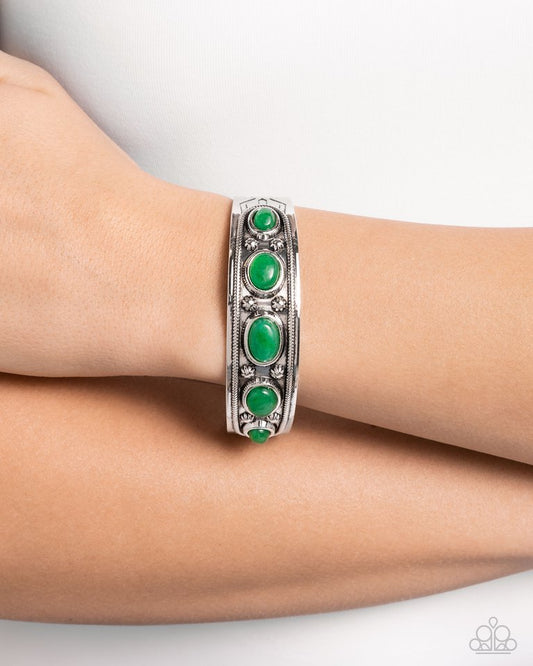 Stony Surprise - Green - Paparazzi Bracelet Image