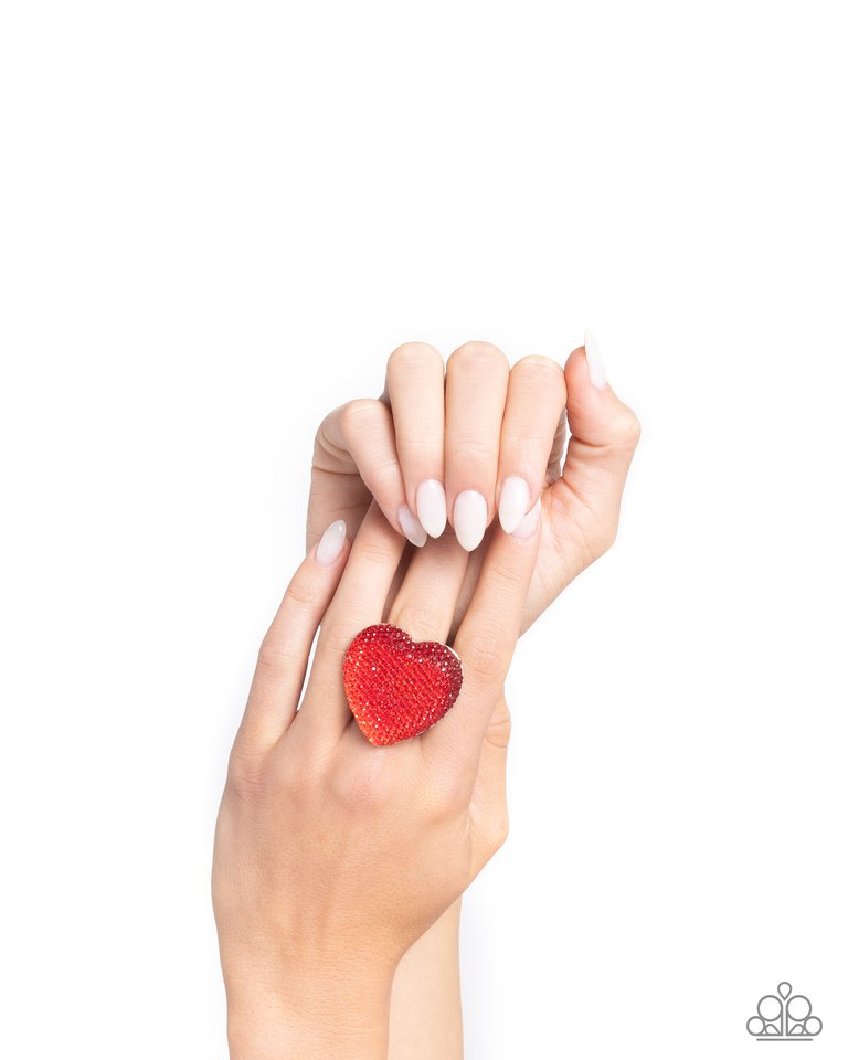 Hypnotizing Heart - Red - Paparazzi Ring Image