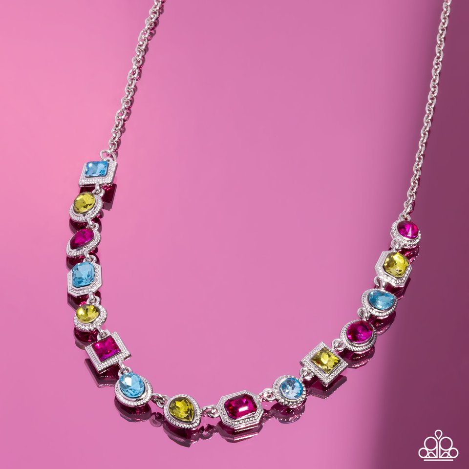 Gallery Glam - Multi - Paparazzi Necklace Image