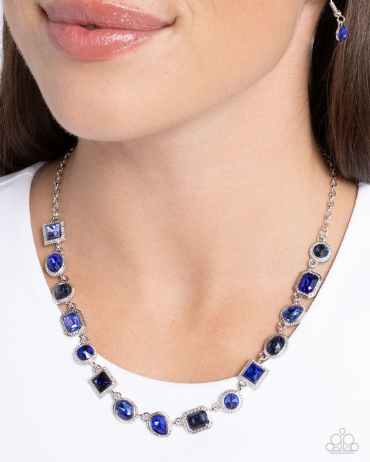Gallery Glam - Blue - Paparazzi Necklace Image