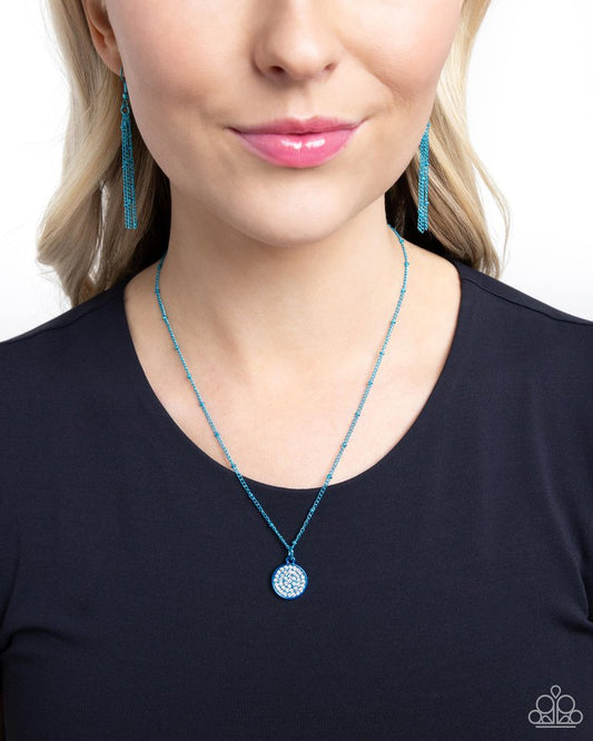 Bejeweled Basic - Blue - Paparazzi Necklace Image