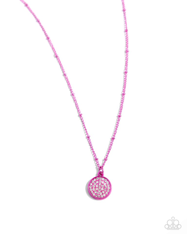 Bejeweled Basic - Pink - Paparazzi Necklace Image