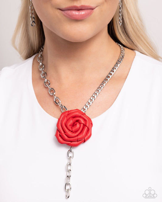 ROSE and Cons - Red - Paparazzi Necklace Image