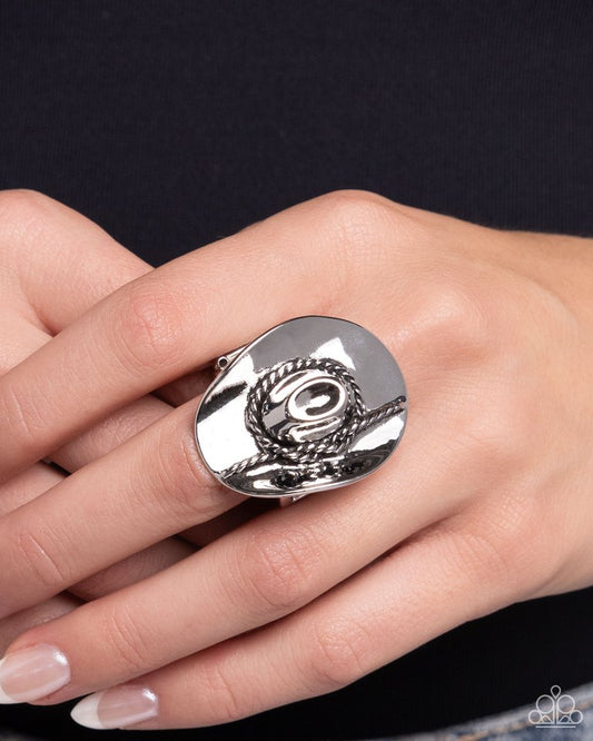 Broach Break - Silver - Paparazzi Ring Image