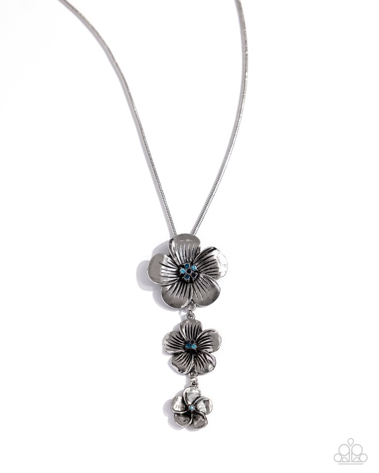 Wallflower Whimsy - Blue - Paparazzi Necklace Image