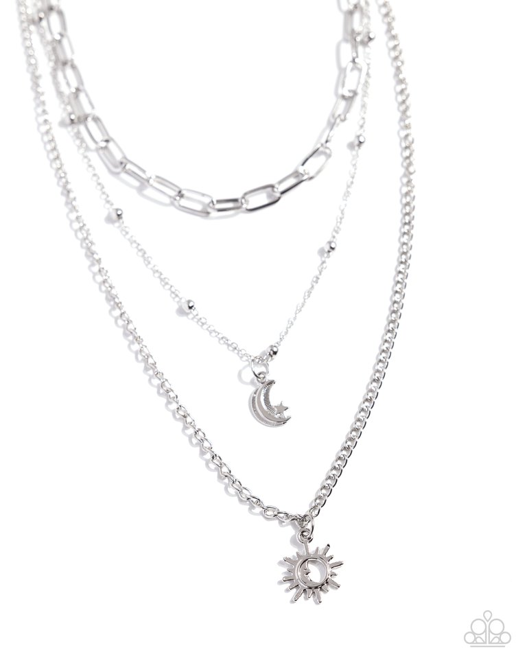 Celestial Craze - Silver - Paparazzi Necklace Image