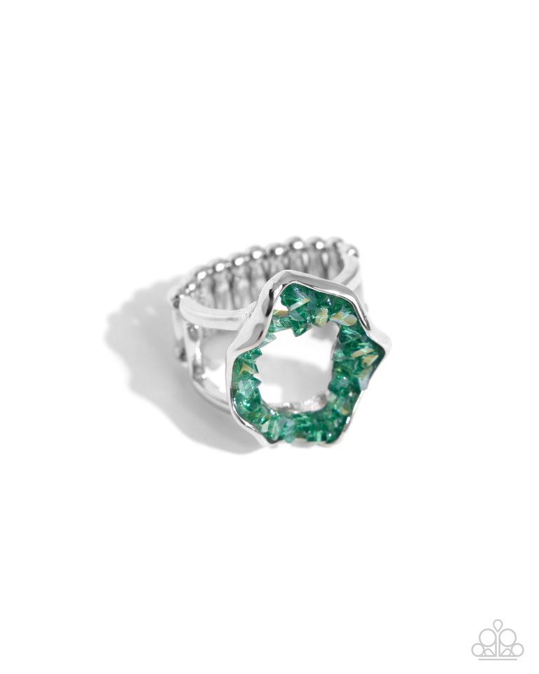 Geode Grace - Green - Paparazzi Ring Image